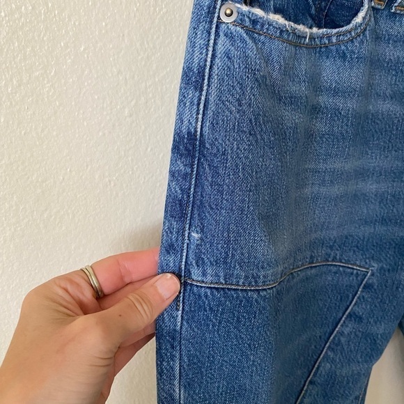 FRAME Denim Le Original patchwork boyfriend jeans Blue Size 29 Relaxed Fit - Picture 5 of 11
